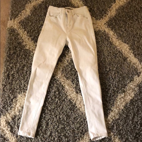Topshop Denim - Top Shop white super skinny high waist jeans